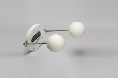 Mermade Filter's dual float modulating float valve shown against a white background